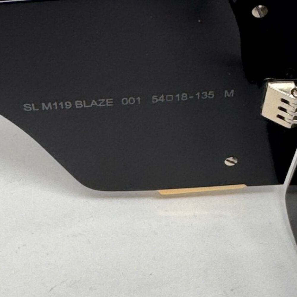 Saint Laurent Black Sunglasses with Gold YSL Logo - Picture 7 of 11